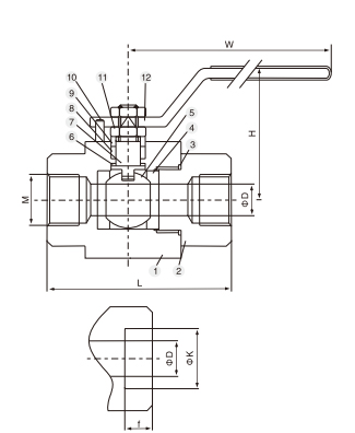 Drawing of 2PC Forged Steel Ball Valve.jpg Drawing of 2PC Forged Steel Ball Valve.jpg